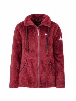 BJØRNSON Elin Coral Fleece Vest Dames 4 seizoenen - Zacht - Rood Bruin