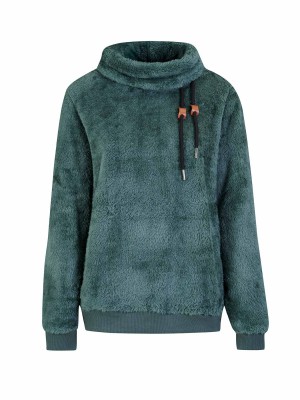 BJØRNSON Ilmi Coral Fleece Trui Pullover Dames - Groen