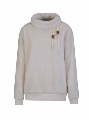 BJØRNSON Ilmi Coral Fleece Trui Pullover Dames - Off-White