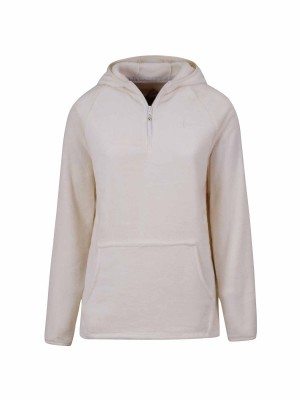 BJØRNSON Rane Coral Fleece Hoody Trui Pullover Dames - Off-White