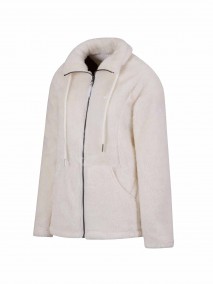 Coral Fleece Vest Dames Zacht / 4 seizoenen Off-White - 36-56 - ELIN