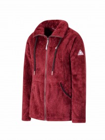 BJØRNSON Elin Coral Fleece Vest Dames 4 seizoenen - Zacht - Rood Bruin