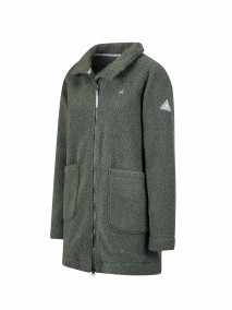 BJØRNSON Milla Curly Fleece Parka Jas Dames - Winterjas - Groen