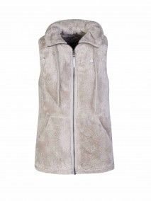 BJØRNSON Syrin Coral Fleece Bodywarmer Dames Zacht / 4 seizoenen - Beige