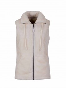 BJØRNSON Syrin Coral Fleece Bodywarmer Dames Zacht / 4 seizoenen - Off-White