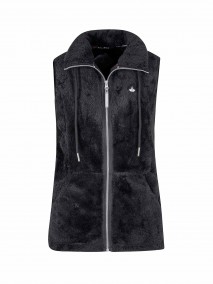 BJØRNSON Syrin Coral Fleece Bodywarmer Dames Zacht / 4 seizoenen - Zwart