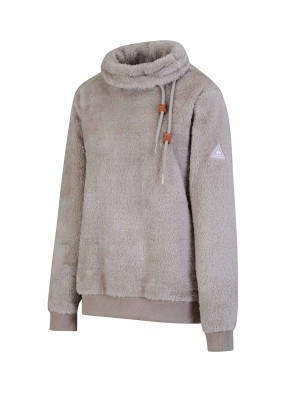 BJØRNSON Ilmi Coral Fleece Trui Pullover Dames - Beige