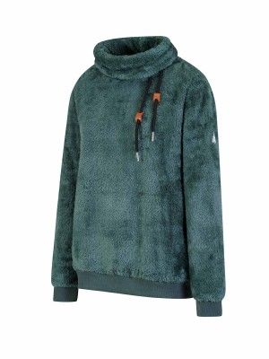 BJØRNSON Ilmi Coral Fleece Trui Pullover Dames - Groen