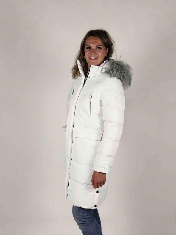 Voordracht Wiens Sneeuwstorm Winterjas dames wit kopen? - Bjornson.nl - €99,95
